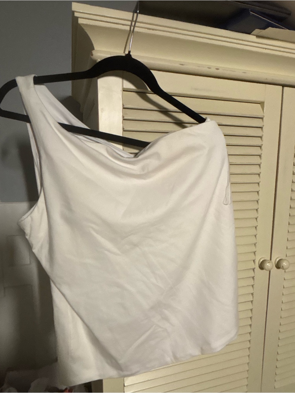 Lands' End White One-Shoulder Top